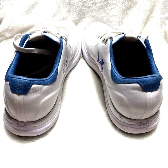 Under Armour Women’s Sz 7.5 Performance Spikeless Golf Shoes Whitw Blue - Picture 3 of 5
